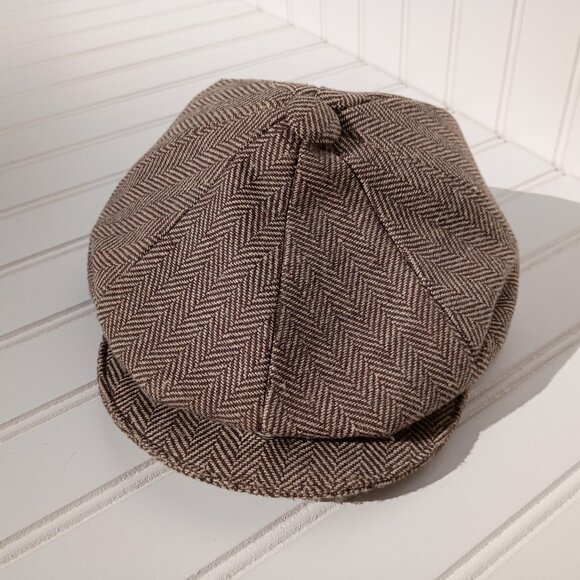 Men's Peaky Cap Tweed Wash Bag Zip Travel Toiletry Bag Blinders Style Hat Case - Picture 1 of 11